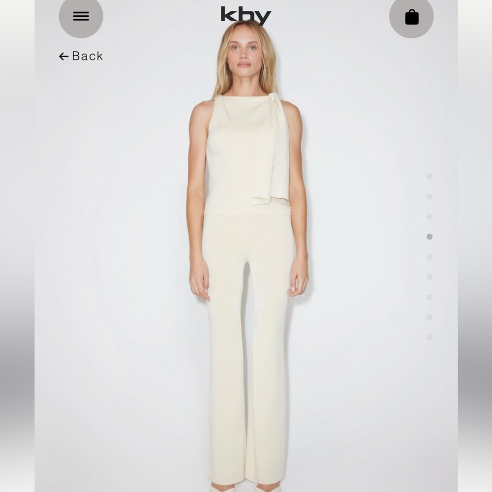 khy sueded stretch three piece set in Stone